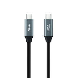 Nanocable Cable USB 3.2 Tipo-C 10.01.4301, USB-C Macho a USB-C Macho, 100W 5A, 20Gbps, 4K 60Hz, Thunderbolt 3, 1m, Color Gris y Negro